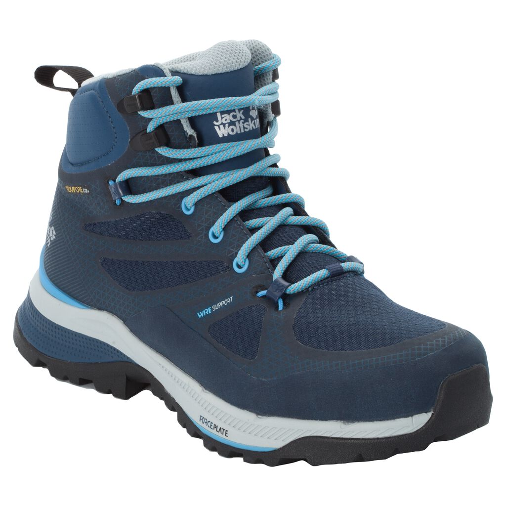 Jack Wolfskin FORCE STRIKER TEXAPORE MID Chaussures Femme Bleu Foncé/Bleu Clair - TCAPQLO-60